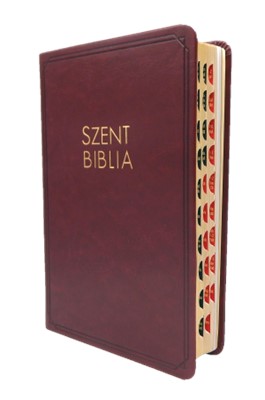 Biblia Károli közepes bordó regiszteres