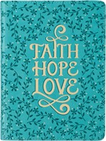 Exkluzív műbőr napló Faith Hope Love (Exkluzív műbőr, aranyszegély)