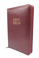 Biblia Károli közepes bordó regiszteres cipzáras (Műbőr)