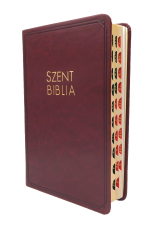Biblia Károli közepes bordó regiszteres